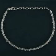 Natural rough diamond bracelet with raw uncut diamonds set in gold handmade luxury fine jewelry bracelet