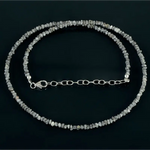 30 carat grey Colored Diamond rough beads necklace in elegant luxury style Necklace 