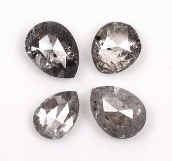 Salt & Pepper Pear Cut Diamond