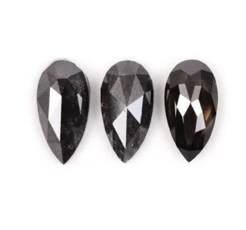 Salt & Pepper Pear Cut Natural Diamond