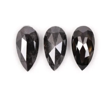 0.68 Ct , Salt and Pepper Pear shape Minimal Diamonds, Engagement Ring Jewelry Diamonds, Best Price Diamonds