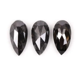 0.68 Ct , Salt and Pepper Pear shape Minimal Diamonds, Engagement Ring Jewelry Diamonds, Best Price Diamonds