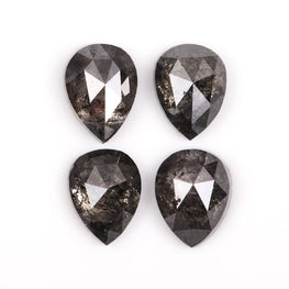 0.89 CT , Salt and Pepper Pear shape Minimal Diamonds, Engagement Ring Jewelry Diamonds, Best Price Diamonds - Jay Amar Gems