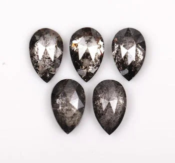 Pear Cut Salt & Pepper Diamond