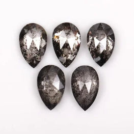 Pear Cut Salt & Pepper Diamond