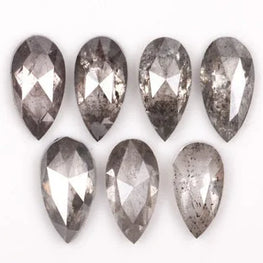 Pear Shape Salt & Pepper Natural Diamond