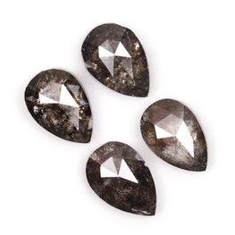 0.82 Ct , Salt and Pepper Pear shape Minimal Diamonds, Engagement Ring Jewelry Diamonds, Best Price Diamonds