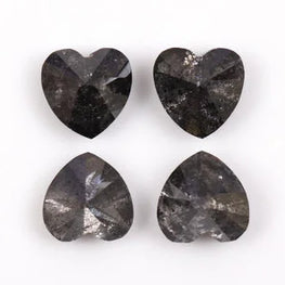 Heart Cut Natural Salt & Pepper Diamond