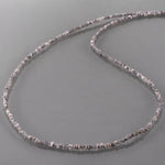 30.00 Ct grey rough diamond necklace with raw luxury gemstone styling