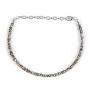 Natural rough diamond bracelet with raw uncut diamonds set in gold handmade luxury fine jewelry bracelet
