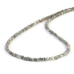 30 carat grey Colored Diamond rough beads necklace in elegant luxury style Necklace 