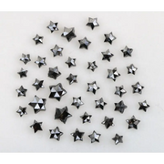 Natural Black Diamond Star Shape Checker Cut Faceted Diamond For Bracelet