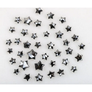 Natural Black Diamond Star Shape Checker Cut Faceted Diamond For Bracelet