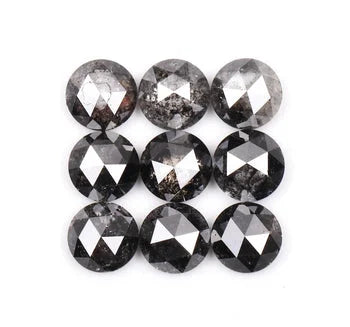 Natural Salt & Pepper Round Shape Diamond