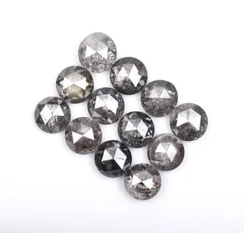 1.79Ct Round Rose Cut Salt & Pepper Diamond