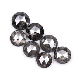 Round Shape Salt & Pepper Natural Diamond