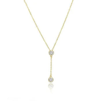 Delicated 14k Yellow Plated Anniversary Necklace