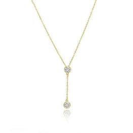 Round Cut Solitaire Minimal Necklace