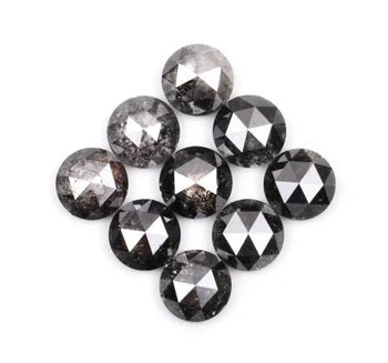 Natural Salt & Pepper Round Shape Diamond