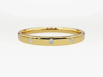 Round Delicated Silver Wedding Band For Bridal