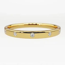 Round Delicated Silver Wedding Band For Bridal