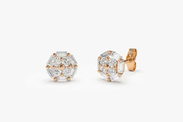 Baguette Cut Diamond Delicated Earrings