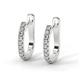 Round Cut Huggie Dainty Earrings