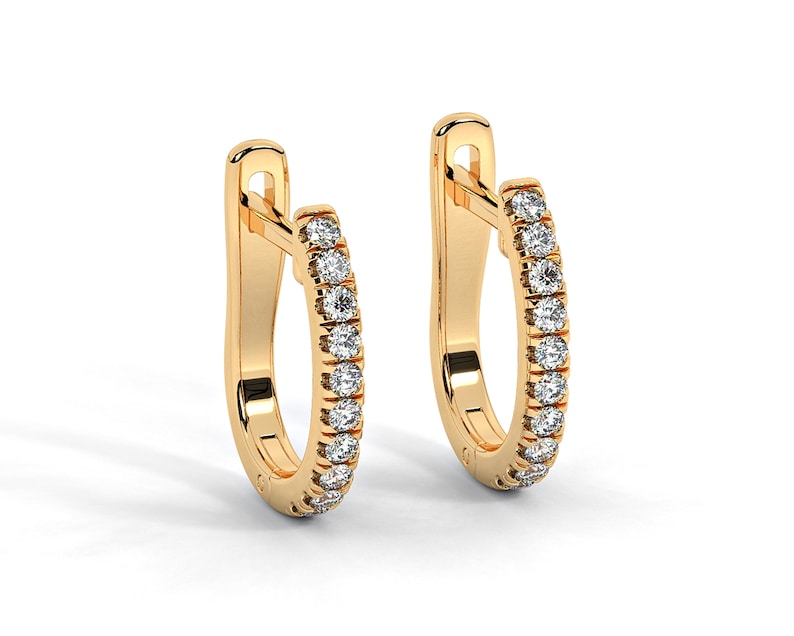 Delicated Huggie Earring 14k Yellow Gold Plated Engagement Gift Stunning Earring For Her