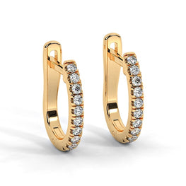 Delicated Huggie Earring 14k Yellow Gold Plated Engagement Gift Stunning Earring For Her