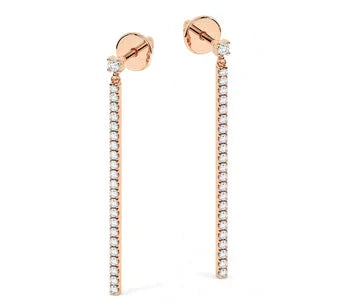 Diamond Dangling Bar Earrings Stunning Dangle Drop Earring For Bridesmaid Gift