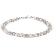 20 Ct grey Colored Diamond 4 to 5 mm beads bracelet with luxury gemstone styling 