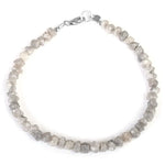 20 Ct grey Colored Diamond 4 to 5 mm beads bracelet with luxury gemstone styling 