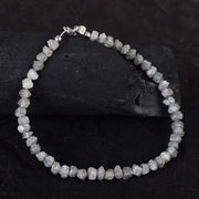 20 Ct grey Colored Diamond 4 to 5 mm beads bracelet with luxury gemstone styling 