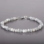 20 Ct grey Colored Diamond 4 to 5 mm beads bracelet with luxury gemstone styling 