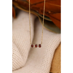 0.72 Ct genuine red gemstone pendant necklace with deep color and minimalist elegant design, perfect for everyday jewelry and gifting