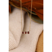 0.72 Ct genuine red gemstone pendant necklace with deep color and minimalist elegant design, perfect for everyday jewelry and gifting