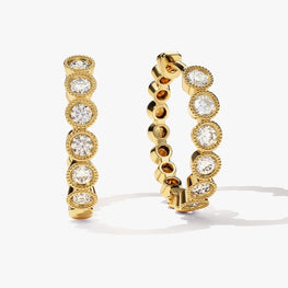 Simulated Diamond Hoops Earring Minimalist Dainty Handmade Earring Gift For Her - Jay Amar Gems