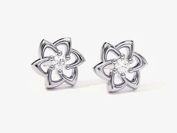 Floral Stud Stunning Sterling Silver Earrings