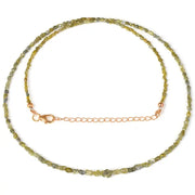 Yellow and green color rough diamond beads with natural gemstone styling For Necklace 