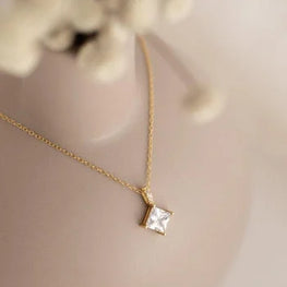 Princess Cut Elegant Promisary Necklace