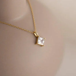 Princess Cut Elegant Promisary Necklace