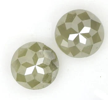 Rose Cut Grey Salt & Pepper Natural Diamond