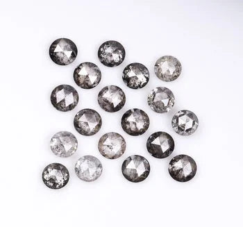 0.82Ct Round Rose Cut Salt & Pepper Diamond