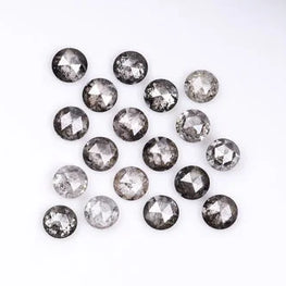 0.82Ct Round Rose Cut Salt & Pepper Diamond
