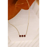 0.72 Ct genuine red gemstone pendant necklace with deep color and minimalist elegant design, perfect for everyday jewelry and gifting