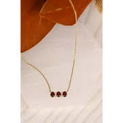 0.72 Ct genuine red gemstone pendant necklace with deep color and minimalist elegant design, perfect for everyday jewelry and gifting