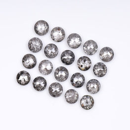 3.5 MM , Salt And Pepper Diamond, Round Rose Cut Diamond, Jewelry Making Diamond, Minimal Diamond - Jay Amar Gems