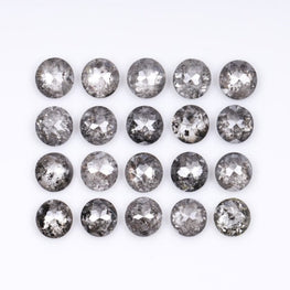 3.5 MM , Salt And Pepper Diamond, Round Rose Cut Diamond, Jewelry Making Diamond, Minimal Diamond - Jay Amar Gems