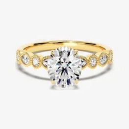 Round Cut Accented Stunning Ring