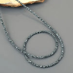Natural rough diamond bracelet for women with raw uncut diamonds set in 14K gold minimalist fine jewelry